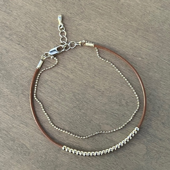 Gold and Tan Double Bracelet - Picture 1 of 1